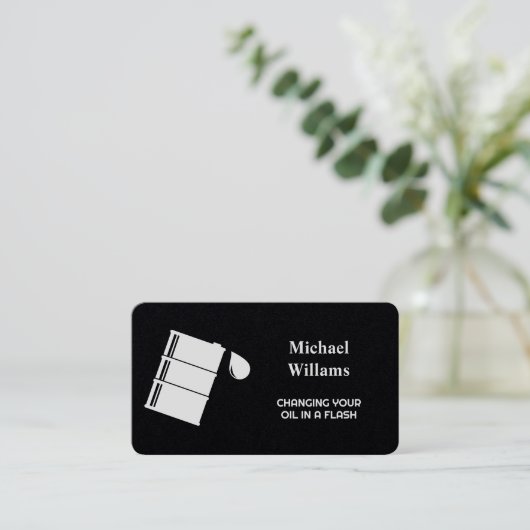 Ölwechsel Visitenkarte (Stehend Vorderseite)