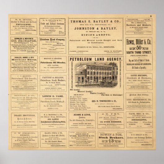 Ölwerbung in New York und Pennsylvania Poster (Vorne)