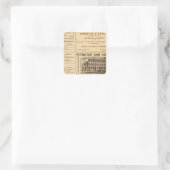 Ölwerbung in New York und Pennsylvania Quadratischer Aufkleber (Tasche)