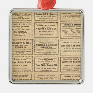 Ölwerbung Silbernes Ornament