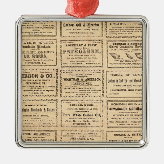 Ölwerbung Silbernes Ornament (Vorne)