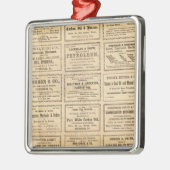 Ölwerbung Silbernes Ornament (Links)