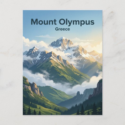 Olymp Berge Griechenland Postkarte (Vorderseite)