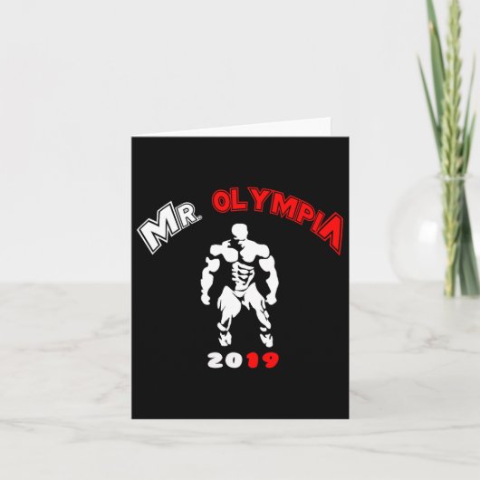 Olympia 2019 Gym Bodybuilding Fitness Workout Karte (Vorderseite)