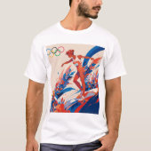 OLYMPIA 2024 weiblicher Athlet T-Shirt (Vorderseite)