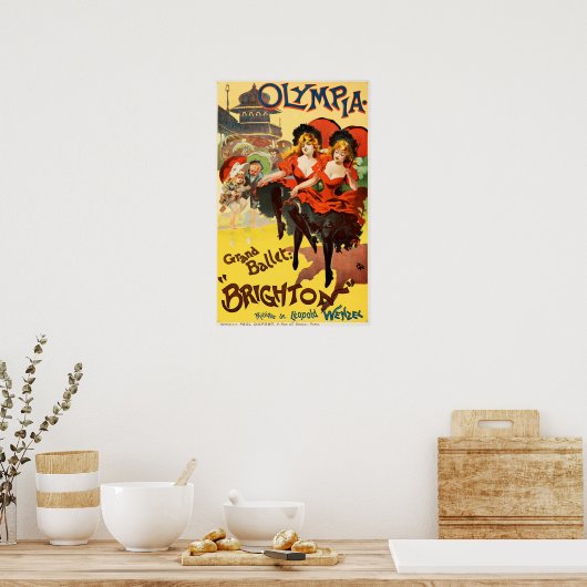 OLYMPIA BRIGHTON Grand Ballet Französische Theater Poster (Küche)