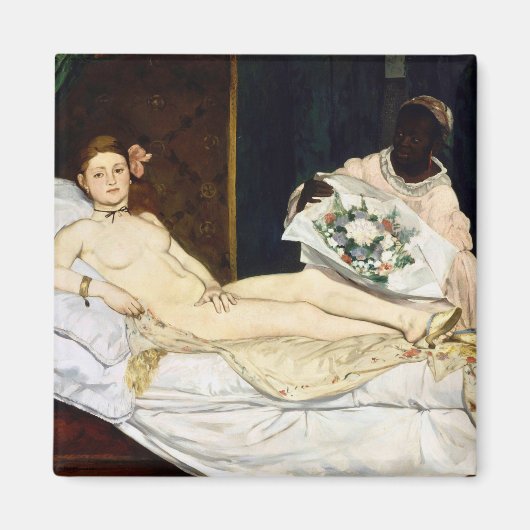 Olympia, Edouard Manet, 1863 Magnet (Vorne)