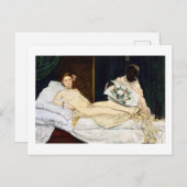 Olympia, Edouard Manet, 1863 Postkarte (Vorne/Hinten)