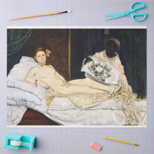 Olympia, Edouard Manet, 1863 Seidenpapier (Basteln)