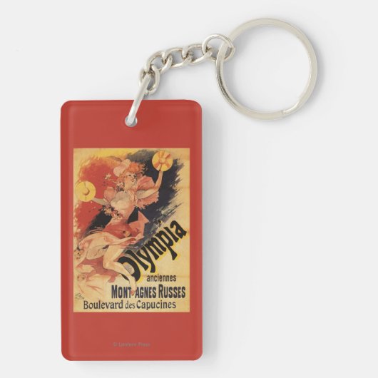 Olympia-Nachtklub-Mädchen-zusammenstoßende Becken Schlüsselanhänger (Rückseite)