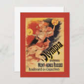 Olympia Nightclub Girl Crashing Cymbals Postkarte (Vorne/Hinten)