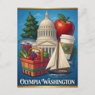 Olympia Pacific Northwest Reise Postkarte