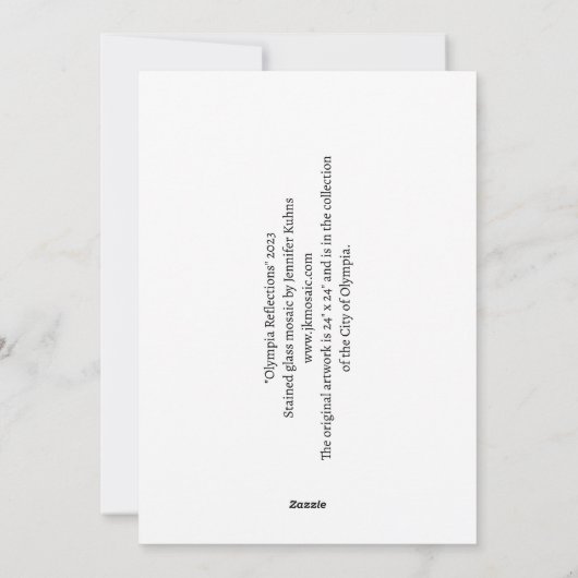 Olympia Reflections Mosaic Feiertagskarte (Rückseite)