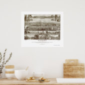 Olympia, WA Panorama Karte - 1903 Poster (Küche)