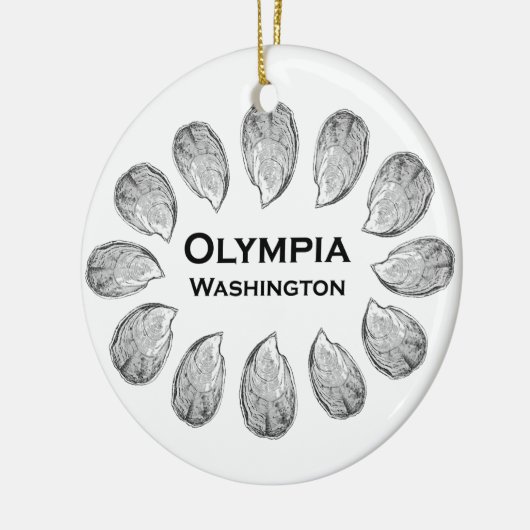 Olympia-Washington-Austern Keramik Ornament (Links)