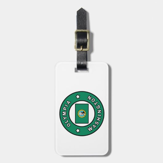 Olympia Washington Gepäckanhänger (Vorderseite vertikal)