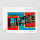 Olympia, Washington - Großbuchstaben - Szenen 2 Postkarte (Vorne/Hinten)