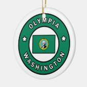 Olympia Washington Keramik Ornament (Links)