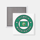 Olympia Washington Magnet (Vorderseite/Rückseite)