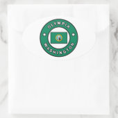 Olympia Washington Ovaler Aufkleber (Tasche)