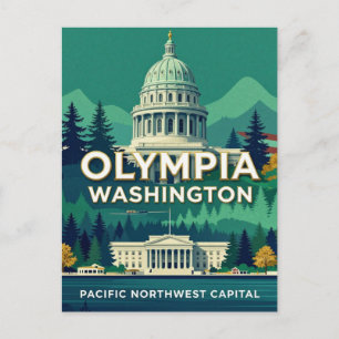 Olympia Washington Pacific Northwest Erbe Postkarte