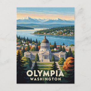 Olympia Washington Pacific Northwest Szene Postkarte