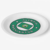 Olympia Washington Pappteller (Schrägansicht)