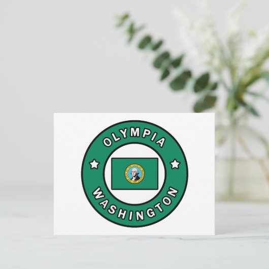 Olympia Washington Postkarte (Stehend Vorderseite)