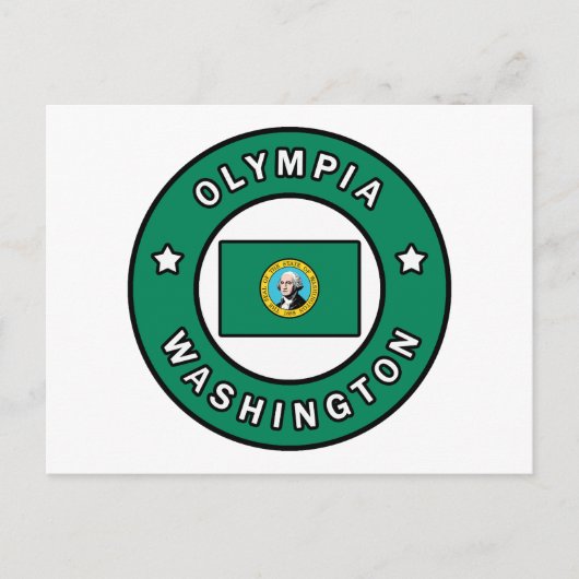 Olympia Washington Postkarte (Vorderseite)