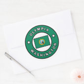 Olympia Washington Runder Aufkleber (Umschlag)