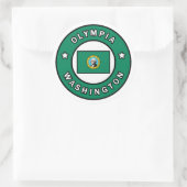Olympia Washington Runder Aufkleber (Tasche)