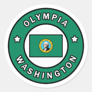 Olympia Washington Runder Aufkleber