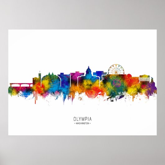 Olympia Washington Skyline Poster (Vorne)