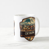 Olympia, Washington| Vintag Kaffeetasse (VorderseiteRechts)