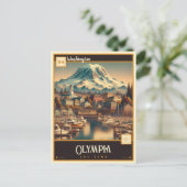 Olympia, Washington| Vintage Postkarte (Stehend Vorderseite)