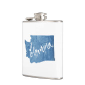 Olympia Washington Wood Grain Flachmann (Links)