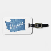 Olympia Washington Wood Grain Gepäckanhänger (Vorderseite horizontal)