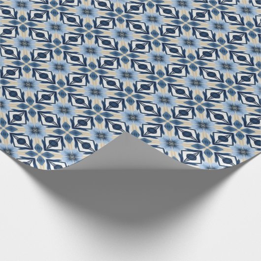 Olympian Boho: Abstraktes Design für griechische M Geschenkpapier (Ecke)