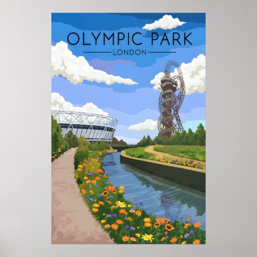 Olympiapark London Reiseplakat Poster (Vorne)