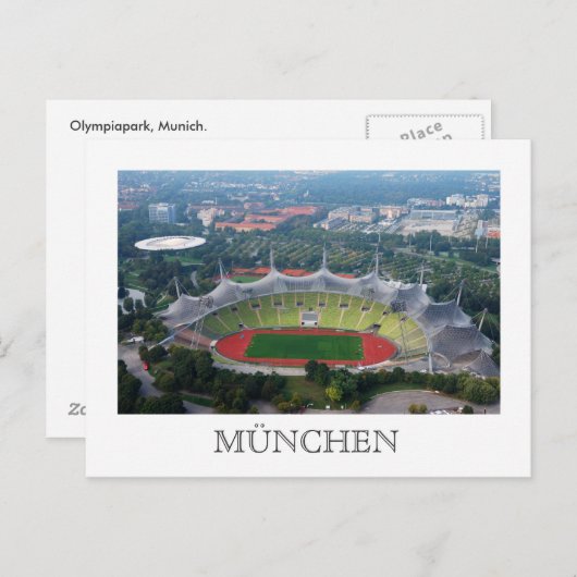 Olympiapark, München Postkarte (Vorne/Hinten)