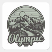Olympiaparkplatz Quadratischer Aufkleber (Vorderseite)