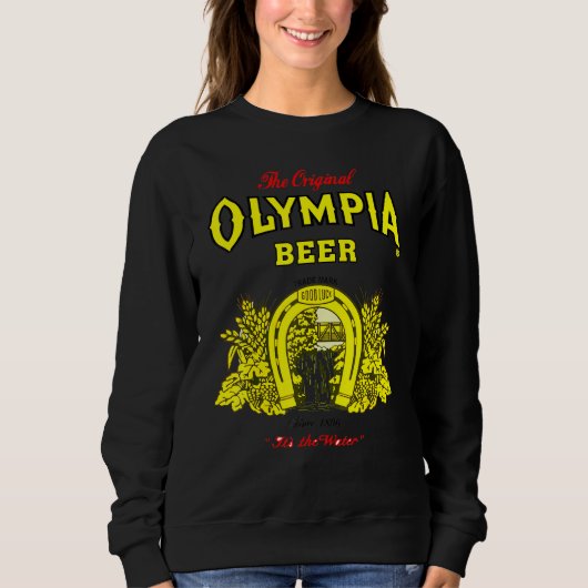 Olympias Bier gedruckt Retro essenziell für Männer Sweatshirt (Vorderseite)