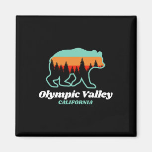 Olympiatal Kalifornien Skifahren Snowboarden Magnet