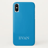 OLYMPIC BLUE Solid Background iPhone X Fall