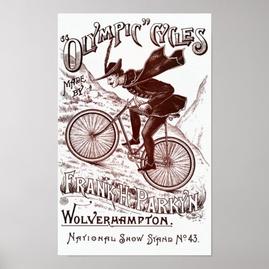 Olympic Cycles Vintage Poster (Vorne)