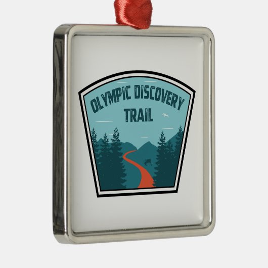 Olympic Discovery Trail Washington Staat Ornament Aus Metall (Rechts)