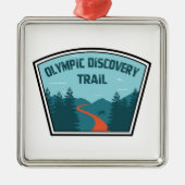 Olympic Discovery Trail Washington Staat Ornament Aus Metall (Vorne)