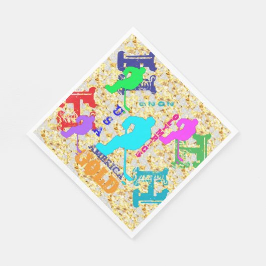 OLYMPIC HOCKEY SERVIETTE (Ecke)