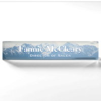 Olympic Mountains Desk Namplate
