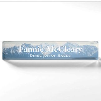Olympic Mountains Desk Namplate Namensplakette
